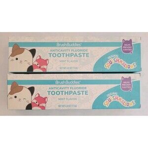 BrushBuddies Anticavity Fluoride Toothpaste Original Squishmallows Mint Flavor